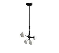 Adjustable Nordic Chandelier 6 Mid Century Pendant Lighting Iron Ceiling Fixture for Kitchen Dining Room Living Room,Gold,8 Light Fixture(Black,4 Lights)