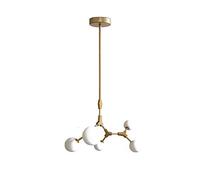 Adjustable Nordic Chandelier 6 Mid Century Pendant Lighting Iron Ceiling Fixture for Kitchen Dining Room Living Room,Gold,8 Light Fixture(Gold,5 Lights)