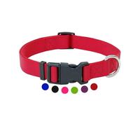 Adjustable Nylon Dog Collar for Small and Large Dogs, Puppies and Cats, Available in Various Colors and Sizes, Red, S, Irisfr