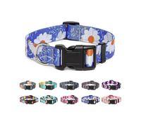 Adjustable Nylon Dog Collar with Patterns, Soft Comfy Pet Collar for Small Medium Large Dogs (S, Arrow)