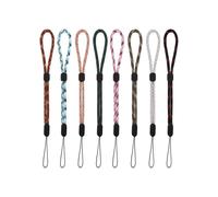 Adjustable nylon wrist strap for mobile phone, 8 pieces in various colors [S40]
