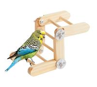 Adjustable Parakeet Ladder - Climbing Cage Toy for Lovebird | Wooden Build with Angle Station, Claws Sharpening Accessory, Gum Health Ornament, Indoor Play Enrichment, Small Bird Exercise