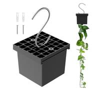 Adjustable Plant Pot - Lidded Small Planter, 3.5 Inch Mini Plant Basket for Planting, Vertical Garden Tool, Urban Gardening Tool with Drainage Hole System, Planter Support Piece for Growing & Nesting