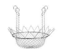 Adjustable Planter Insert, Rustproof Stainless Steel Hanging Plant Pot with Chains, Heavy Duty Flower Pot Durable Metal Construction, Indoor Outdoor Garden Container, Versatile Fillers for Home