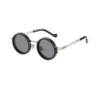 Adjustable Polarized Sunglasses - Tint Control Eyewear for Outdoor Activities | Gradient Lens Technology with Retro Style Design, UV Protection Round, Lightweight Frame for Travel Driving Fishing Use
