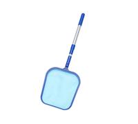 Adjustable Pool Net Cleaning Tool with Aluminum Pole, Lightweight Blue Mesh Rake for Easy Debris Removal from Swimming Pools and Fountains