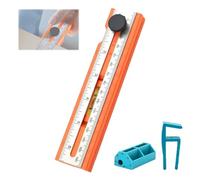 Adjustable Positioning Marking Protractor Tool, Drilling Positioning Ruler,Cabinet Drawer Door Hole Drilling Gauge, Angle Finder Woodworking Tool (R+2c+1Underlined)