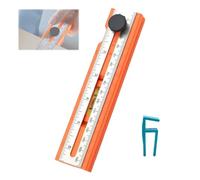 Adjustable Positioning Marking Protractor Tool, Drilling Positioning Ruler,Cabinet Drawer Door Hole Drilling Gauge, Angle Finder Woodworking Tool (R+4pcsClamp)