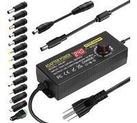 Adjustable Power Supply 3V~24V 5A 120W Adapter Universal AC/DC Adapter DC 3V 5V 6V 9V 12V 15V 18V 19V 20V 24V, 100V-240V AC to DC Converter with 5.5x2.1mm 14 Tips for LED Strip Light Laptop Speaker