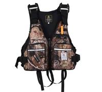 Adjustable Quick-Dry Fly Fishing Swim Vest for Adults Men Women, High Buoyancy Lightweight with Breathable Mesh Multi-Pockets, for Kayaking Boating Sailing Swimming(Leaf Camo)