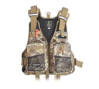 Adjustable Quick-Dry Fly Fishing Swim Vest for Adults Men Women, High Buoyancy Lightweight with Breathable Mesh Multi-Pockets, for Kayaking Boating Sailing Swimming(Yellow Camo)