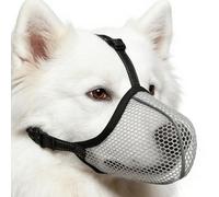 Adjustable Reflective Dog Muzzle Medium Size | Grooming Mouth Guard for Small Medium Large Puppy Scavenging Barking Vet Visit | Dog Safety Accessory of for and with Transpirable Design
