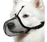 Adjustable Reflective Dog Muzzle Medium Size | Grooming Mouth Guard for Small Medium Large Puppy Scavenging Barking Vet Visit | Dog Safety Accessory of for and with Transpirable Design