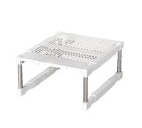 Adjustable Retractable Shelf Divider for Closet & Kitchen No Drilling White 32-40cm L 33cm H 35-45cm W - Perfect Wardrobe & Bathroom