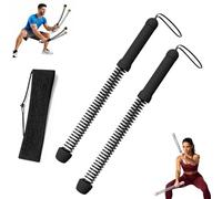 Adjustable Ropeless Battle Ropes Trainer, 2-in-1 Cordless Battle Ropes for Home Gym - Quiet & Space, Weighted Ropeless Combat Workout Rope for Full Body Training, Cardio, and Strength (Black,Gen 1)