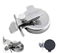 Adjustable Round Magnetic Seam Guide, Stainless Magnetic Guide Clamps, Adjustable Thickness Screw, Curved Edge Design for Rounded Hems, Collars, and Circle Sewing (1Pcs)