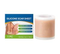 Adjustable Silicone Scar Tape Roll, Transpirable Reutilizable Sheet, Burn Recovery, 4 x 150 cm Sensitive Skin Care, Belly and Body Wound Healing, Deep Stretch Mark Design Sets