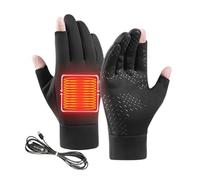 Adjustable Size Thermal Glove - Waterproof Windproof USB Heated Gloves | Heated Gloves | Anti Slip Design with Three Heat Settings Hands Warmer Gear For Skiing,Cycling, Hiking, Fishing, Snowboarding