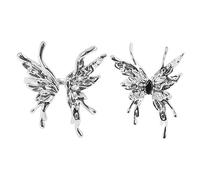 Adjustable Size Women's Butterfly Ring 2pcs Vintage Punk Jewelry for Teen Girls