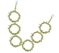 Adjustable Snake Ladder, Lifelike Habitat Climbing Rope, Textured Grip with Perch, Multi Species Enclosure Enrichment Climbing Accessory, Habitat Rope with Jungle Design, Toy for Lizards Birds