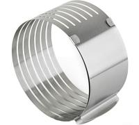Adjustable Stainless Steel Cake Slicer 16.5cm Layering | Adjustable height design, fits various cake sizes, 16.5cm diameter, stainless steel build, easy layering