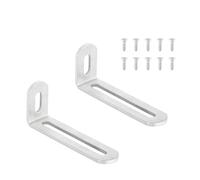 Adjustable Stainless Steel Corner Bracket Duty Heavy Metal 90 Degree L Shaped Angle Braces For Wooden Shelf Furniture(Silver 80mm 2pcs)