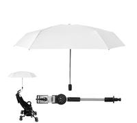 Adjustable Stroller Umbrella, 360° Umbrella Clip for Stroller, Chair Umbrella Pushchair Sun Parasol, Clip UPF 50+ Protection for Beach Chairs Baby Strollers