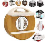 Adjustable Suction Cup Power Strip Holder, Punch-Free Rotational Socket Mount Organizer, Wall-Mounted Cable Management for Home,Office, Kitchen and Under-Desk (Yellow)