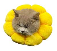 Adjustable Sunflower Shape Cat Collar, Soft, Reusable Anti-Licking Elizabethan Recovery Cone, Designed with a Fun and Cute Sunflower Shape, for Small Cats and Dogs, 1 Piece