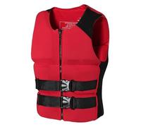 Adjustable Surfing Vest for Adults Youth Men Women, Swimming Surfing Vest with Belts Buoyancy Aid for Kayaking Water Sports Boating Fishing Safety Gear Canoeing Rafting(Red,L)