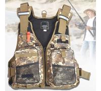 Adjustable Swim Jacket for Adults Men and Women - High Buoyancy Safety with Multiple Pockets and Flexible Straps for Fishing, Kayaking, Boating, Paddle Boarding and Water Sports(YellowCamouflage)