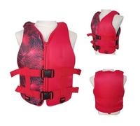 Adjustable Swimming Vest for Adults Men Women, Neoprene Buoyancy Aid Swim Vest for Kayaking Boating Fishing Surfing Paddle Boarding Snorkeling Water Sports Safety Floatation(Red,S)