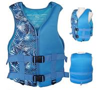 Adjustable Swimming Vest for Adults Men Women, Neoprene Buoyancy Aid Swim Vest for Kayaking Boating Fishing Surfing Paddle Boarding Snorkeling Water Sports Safety Floatation(Blue,M)