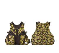 Adjustable Swimming Vest for Men Women Adults, Multi-Pocket High Buoyancy Breathable Portable Floatation Vest for Boating Sailing Kayaking Fishing Water Sports Activities Gear(Warm White,S)