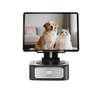 Adjustable Tablet Holder, 360 Degree Rotating Stand, 6.14x3.58x5.39 Inches Stereo Desk Mount with Stable Base, Creative Device Stand, Tablet Holder with Study Build, Stands for Bed and Kitchen