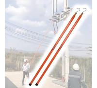 Adjustable Telescoping Safety Height Grade Distance Survey Rods Pole for Lineman Live Power Line Work, 2pack Insulated High Voltage Measuring Stick(2000 cm (65 ft))
