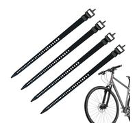 Adjustable Tension Straps Set Of 4 | Silicone, 30/40/50cm Lengths | Quick Release Buckle Tie Down | Multi-Purpose Cargo Straps For Ski, Bike, Luggage