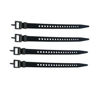 Adjustable Tension Straps Set Of 4 | Silicone, 30/40/50cm Lengths | Quick Release Buckle Tie Down | Multi-Purpose Cargo Straps For Ski, Bike, Luggage