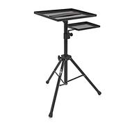 Adjustable Tripod Laptop Floor Stand with Mouse Shelf by Gear4music