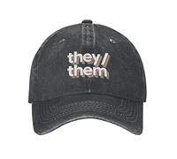 Adjustable Trucker Gorra Pronombres: They (Ellos/Ellas) Sombrero Ocio Unisex Gorra para Sol para Mujer Caza Verano