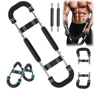 Adjustable Twister Arm Trainer, Chest Expander Workout Equipment, Portable Shoulder Strength Exerciser Machine for Men, Power Twister Bar, Forearm Strengthener for Home Gym Fitness Training(B-grey-20-
