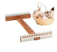 Adjustable Weaving Loom - Wooden Frame Tapestry Maker, 13.39x6.61x1.38 Inch Handheld Weaving Machine, DIY Crafting Tool for Home School Art Class Workshop Studio Family Gathering Holiday