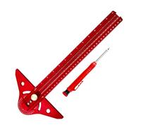 Adjustable Woodworking Square - Aluminum Sliding Ruler, Heavy Duty Metal, Precision Marking Scriber | Measuring Tool For Construction Engineering Layout Carpentry DIY Woodworking Project Accurate