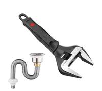 Adjustable Wrench - Large Crescent Spanner, 8-12", #45 Steel, Sink/Plumbing