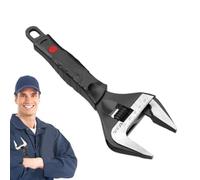 Adjustable Wrench - Large Crescent Spanner, 8-12", #45 Steel, Sink/Plumbing