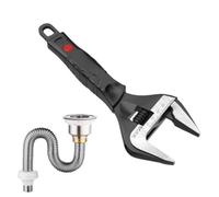 Adjustable Wrench - Large Crescent Spanner, 8-12", #45 Steel, Sink/Plumbing