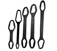 Adjustable Wrench Set, Double Ended Spanner, 5.78x1.57 Inches Repair Wrench with Firm Grip, Carbon Steel Hand Tool, Mechanic Tool with Heavy Duty Design, Garage Equipment for Home Bicycle Repair