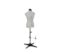 Adjustoform Sew Simple FG3271 maniquí ajustable con forma de vestido plateado S-M (talla de vestido EE. UU. 4-12) maniquí femenino de costura de 8 piezas + marcador de dobladillo de agarre de pin