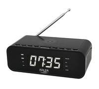 Adler AD 1192B Radio Despertador con Cargador Inalámbrico