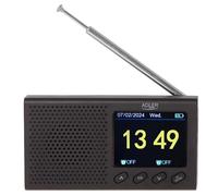 Adler AD 1198 Radio FM de viaje FM 87,5 108 MHz RDS, hasta 20 transmisores, Bluetooth, con pantalla LCD, analógica digital